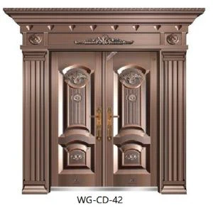 Stål säkerhet koppar ytterdörr för projekt